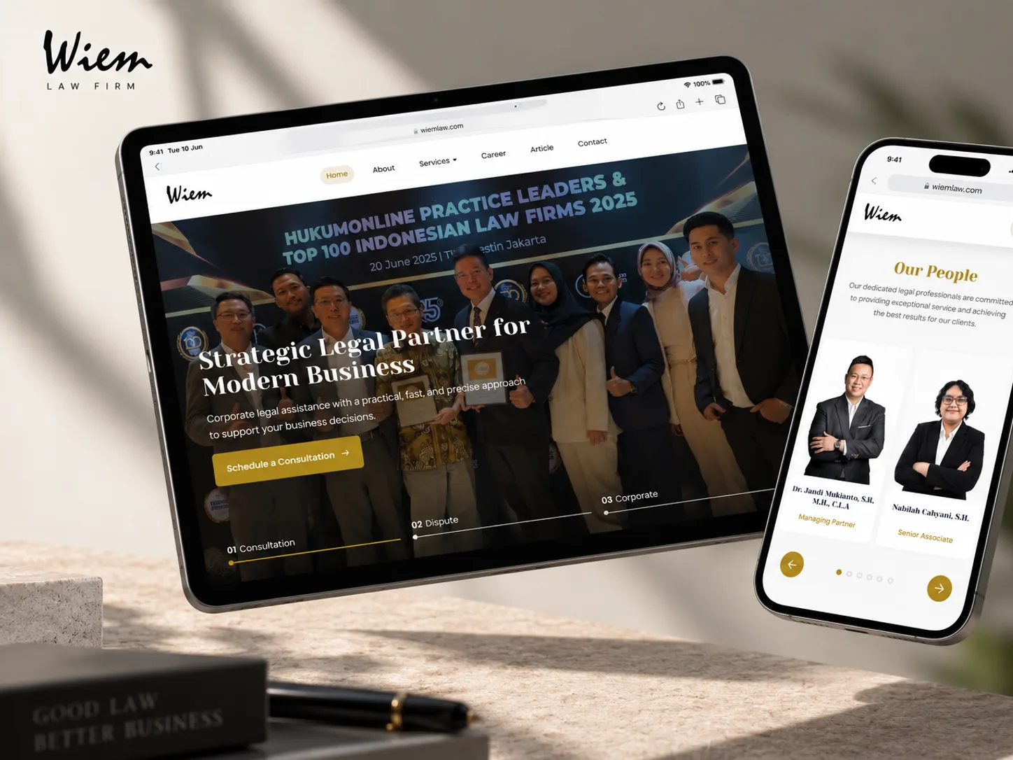 Wiem Law Firm website project preview