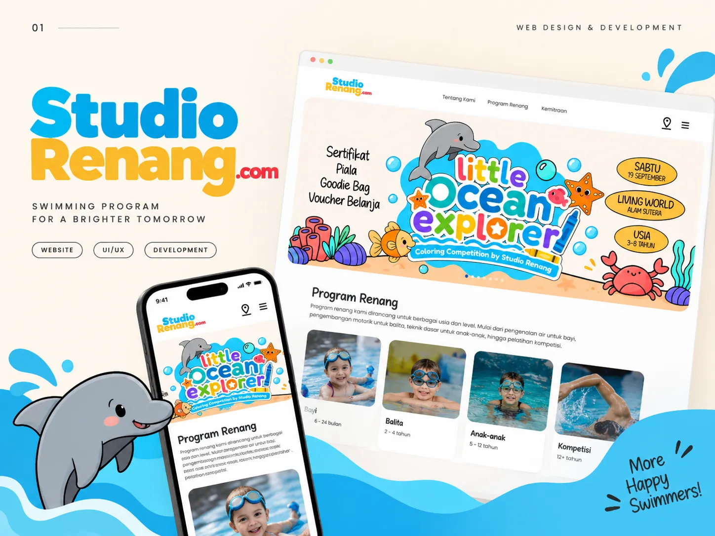 Studio Renang website project preview