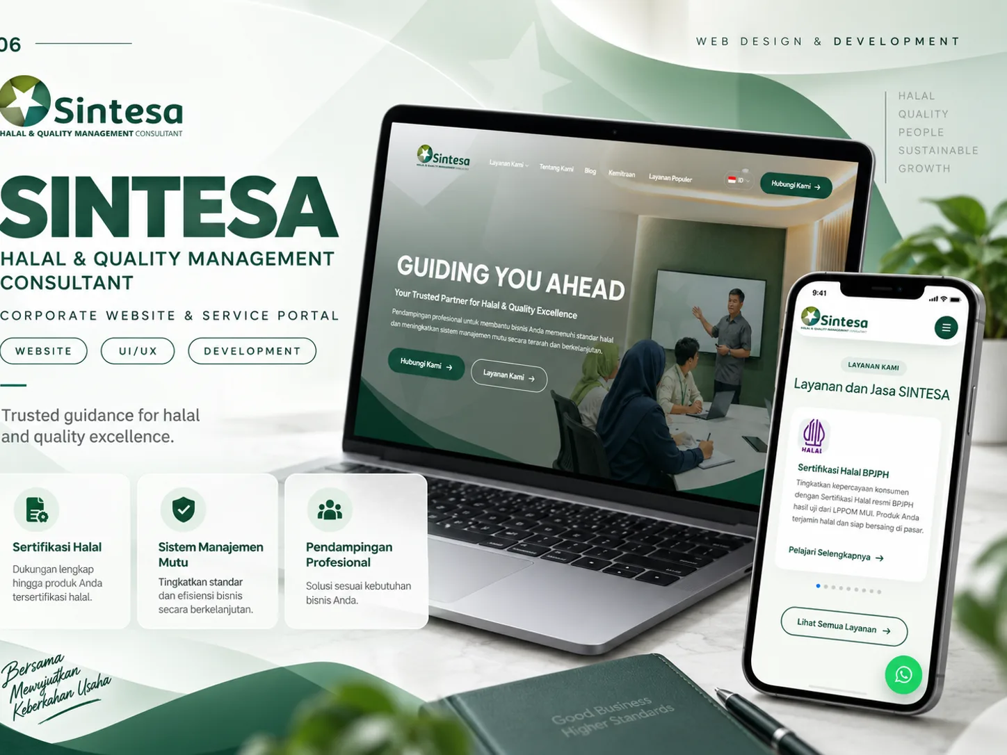 Sintesa website project preview